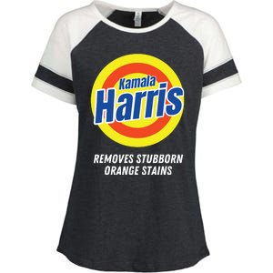 Kamala Harris 2024 Removes Stubborn Orange Stains Humorous Enza Ladies Jersey Colorblock Tee