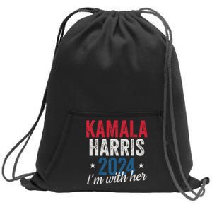 Kamala Harris 2024 Support Im With Her Kamala Harris 2024 Sweatshirt Cinch Pack Bag