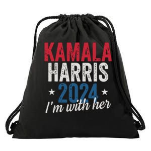 Kamala Harris 2024 Support Im With Her Kamala Harris 2024 Drawstring Bag