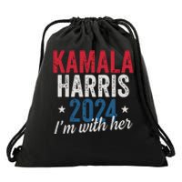 Kamala Harris 2024 Support Im With Her Kamala Harris 2024 Drawstring Bag