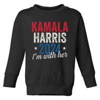 Kamala Harris 2024 Support Im With Her Kamala Harris 2024 Toddler Sweatshirt