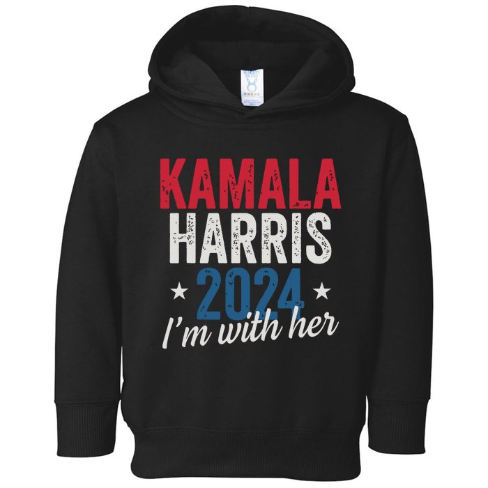 Kamala Harris 2024 Support Im With Her Kamala Harris 2024 Toddler Hoodie