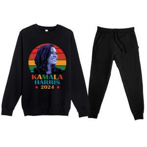 Kamala Harris 2024 Vote President Kamala Election 2024 Premium Crewneck Sweatsuit Set