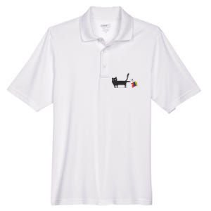 Kamala Harris 2024 Victory Black Cat Vs Gop Elephant Men's Origin Performance Pique Polo