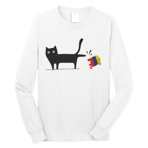 Kamala Harris 2024 Victory Black Cat Vs Gop Elephant Long Sleeve Shirt