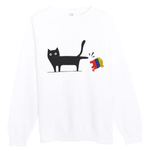 Kamala Harris 2024 Victory Black Cat Vs Gop Elephant Premium Crewneck Sweatshirt