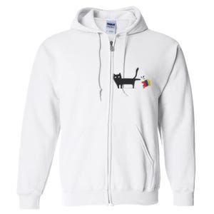 Kamala Harris 2024 Victory Black Cat Vs Gop Elephant Full Zip Hoodie