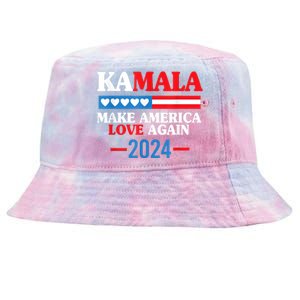 Kalama Harris 2024 Mala Make America Love Again Tie-Dyed Bucket Hat