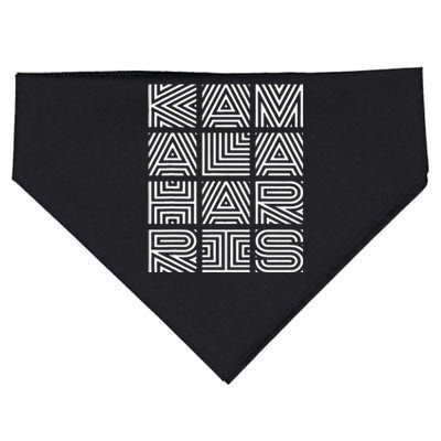 Kamala Harris 2024 Quilted Geometry Lettering USA-Made Doggie Bandana