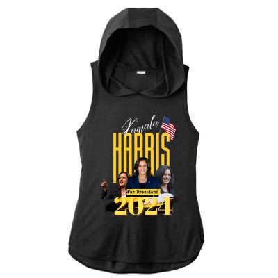 Kamala Harris 2024 Pro Kamala For President Ladies PosiCharge Tri-Blend Wicking Draft Hoodie Tank