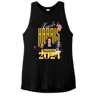 Kamala Harris 2024 Pro Kamala For President Ladies PosiCharge Tri-Blend Wicking Tank