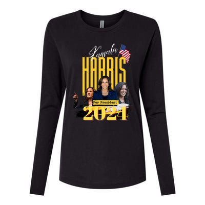 Kamala Harris 2024 Pro Kamala For President Womens Cotton Relaxed Long Sleeve T-Shirt