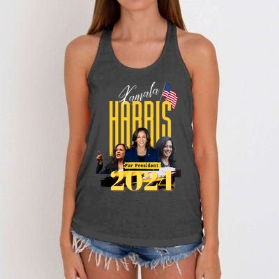 Kamala Harris 2024 Pro Kamala For President Women's Knotted Racerback Tank