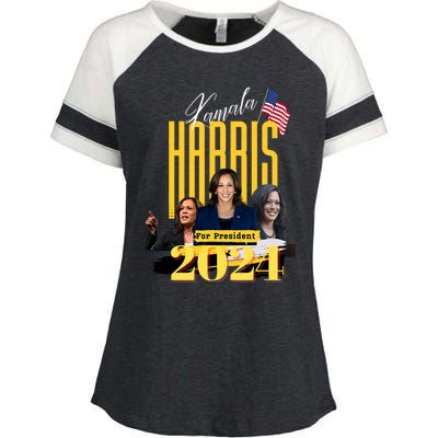 Kamala Harris 2024 Pro Kamala For President Enza Ladies Jersey Colorblock Tee