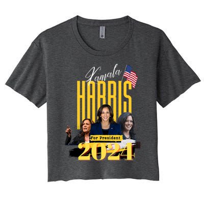 Kamala Harris 2024 Pro Kamala For President Women's Crop Top Tee