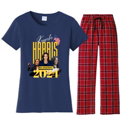 Kamala Harris 2024 Pro Kamala For President Women's Flannel Pajama Set