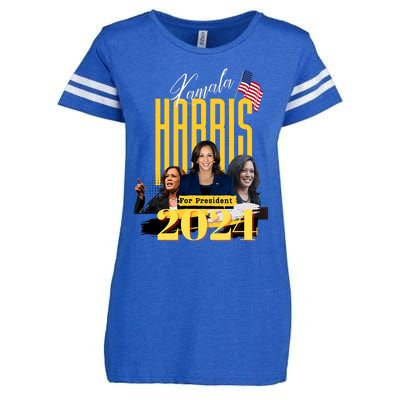 Kamala Harris 2024 Pro Kamala For President Enza Ladies Jersey Football T-Shirt