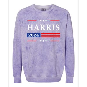 Kamala Harris 2024 For President Harris 2024 American Flag Colorblast Crewneck Sweatshirt