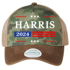 Kamala Harris 2024 For President Harris 2024 American Flag Legacy Tie Dye Trucker Hat