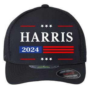 Kamala Harris 2024 For President Harris 2024 American Flag Flexfit Unipanel Trucker Cap