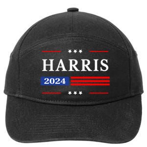 Kamala Harris 2024 For President Harris 2024 American Flag 7-Panel Snapback Hat