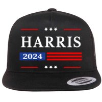 Kamala Harris 2024 For President Harris 2024 American Flag Flat Bill Trucker Hat