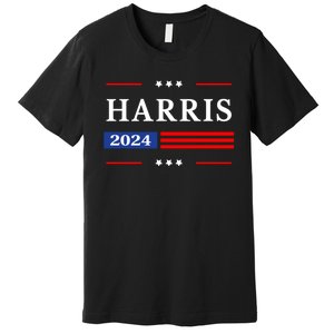 Kamala Harris 2024 For President Harris 2024 American Flag Premium T-Shirt