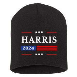 Kamala Harris 2024 For President Harris 2024 American Flag Short Acrylic Beanie