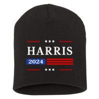 Kamala Harris 2024 For President Harris 2024 American Flag Short Acrylic Beanie