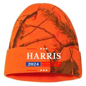 Kamala Harris 2024 For President Harris 2024 American Flag Kati Licensed 12" Camo Beanie