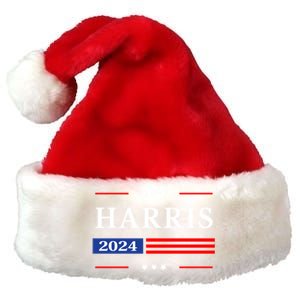 Kamala Harris 2024 For President Harris 2024 American Flag Premium Christmas Santa Hat