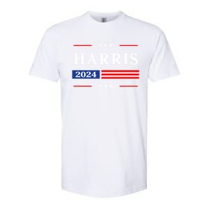 Kamala Harris 2024 For President Harris 2024 American Flag Softstyle CVC T-Shirt