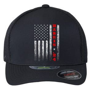 Kamala Harris 2024 American Flag Usa Flag Election President Flexfit Unipanel Trucker Cap