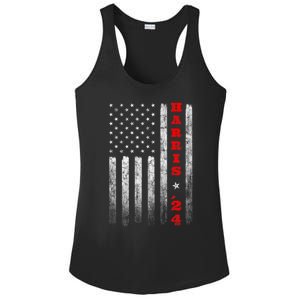 Kamala Harris 2024 American Flag Usa Flag Election President Ladies PosiCharge Competitor Racerback Tank