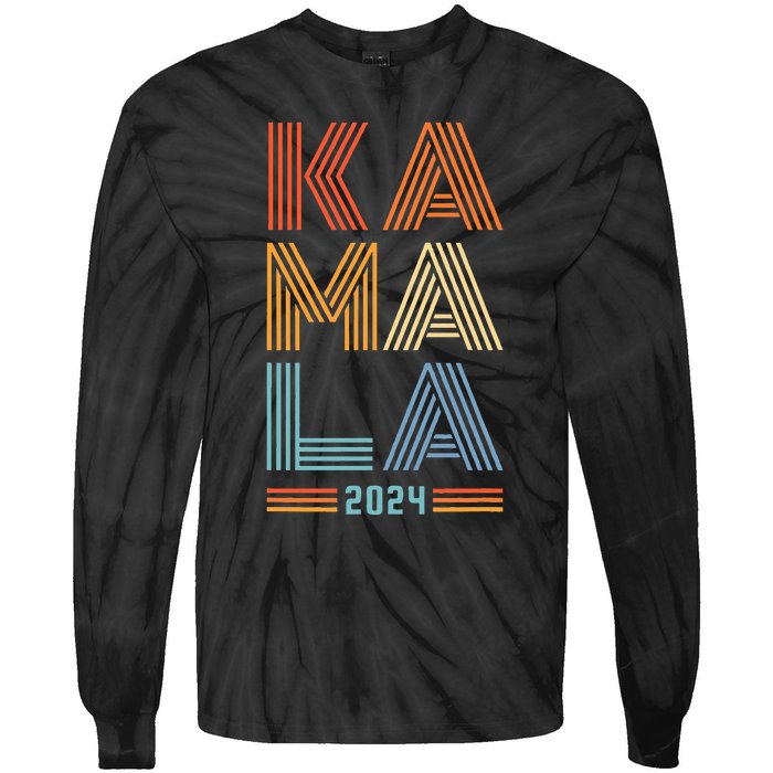 Kamala Harris 2024 Presidential Election Tie-Dye Long Sleeve Shirt