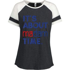 Kamala Harris 2024 ItS About Madam Time President Election Cool Gift Enza Ladies Jersey Colorblock Tee