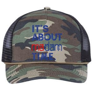 Kamala Harris 2024 ItS About Madam Time President Election Cool Gift Retro Rope Trucker Hat Cap