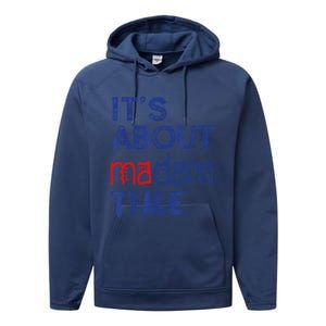 Kamala Harris 2024 ItS About Madam Time President Election Cool Gift Performance Fleece Hoodie