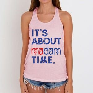 Kamala Harris 2024 ItS About Madam Time President Election Cool Gift Women's Knotted Racerback Tank