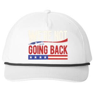 Kamala Harris 2024 Were Not Going Back Snapback Five-Panel Rope Hat