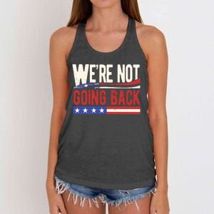 Kamala Harris 2024 Were Not Going Back Women's Knotted Racerback Tank