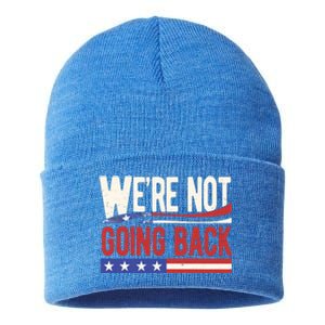 Kamala Harris 2024 Were Not Going Back Sustainable Knit Beanie