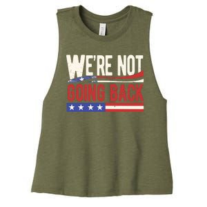 Kamala Harris 2024 Were Not Going Back Women's Racerback Cropped Tank