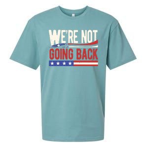 Kamala Harris 2024 Were Not Going Back Sueded Cloud Jersey T-Shirt