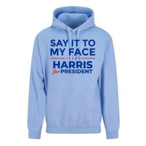 Kamala Harris 2024 Say It To My Face Unisex Surf Hoodie