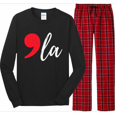 Kamala Harris 2024 President Comma La Long Sleeve Pajama Set