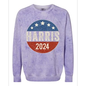 Kamala Harris 2024 For President Campaign Us Flag Colorblast Crewneck Sweatshirt