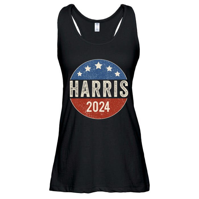 Kamala Harris 2024 For President Campaign Us Flag Ladies Essential Flowy Tank