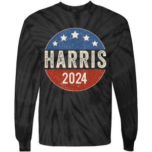 Kamala Harris 2024 For President Campaign Us Flag Tie-Dye Long Sleeve Shirt