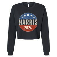 Kamala Harris 2024 For President Campaign Us Flag Cropped Pullover Crew